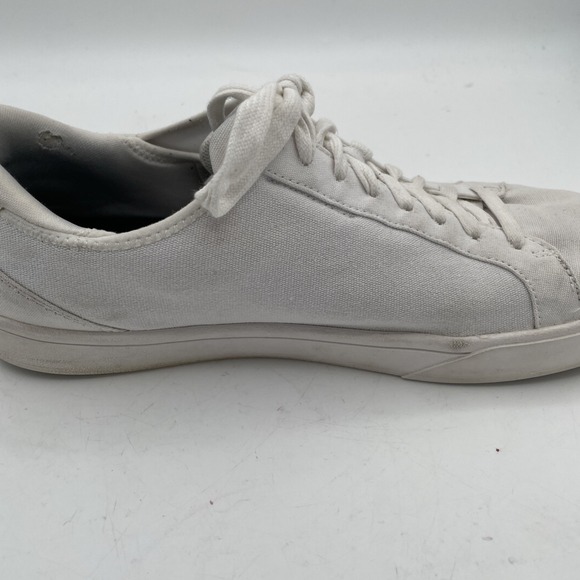 Kizik Womens Irvine Sneakers Size 10‎ Cloud White Canvas Lace Up Casual Shoes - Picture 3 of 11